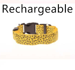 Leopard Glow-In-The-Dark Led Pet Collar: Keep Your Furry Friend Safe And Stylish!