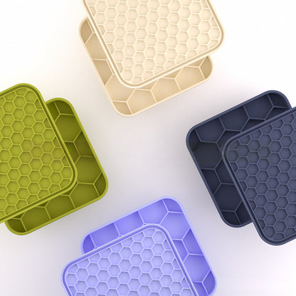 3-in-1 Honeycomb Slow Feeder & Lick Mat
