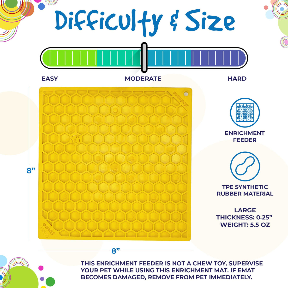 SodaPup Honeycomb eMat Lick Mat for Dogs & Cats – USA Made