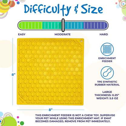 SodaPup Honeycomb eMat Lick Mat for Dogs & Cats – USA Made