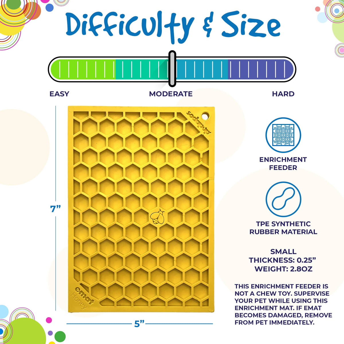 SodaPup Honeycomb eMat Lick Mat for Dogs & Cats – USA Made