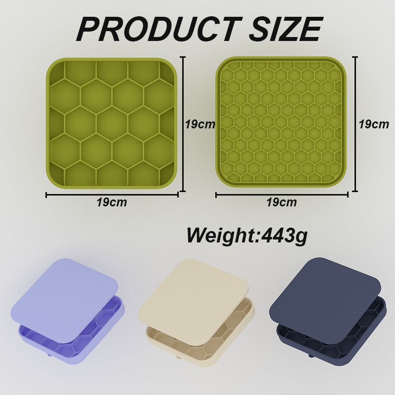 3-in-1 Honeycomb Slow Feeder & Lick Mat