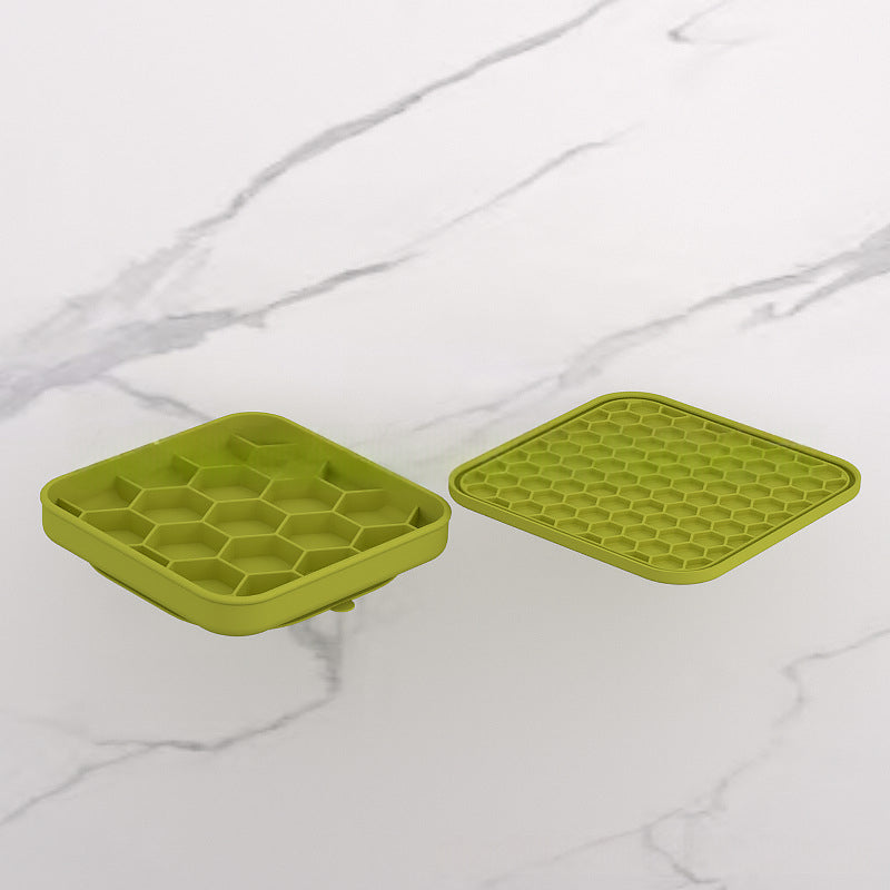 3-in-1 Honeycomb Slow Feeder & Lick Mat