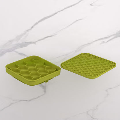 3-in-1 Honeycomb Slow Feeder & Lick Mat
